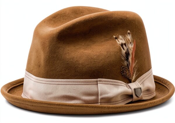 Cappello Trilby Brixton Feltro Lana Marrone Uomo Accessori