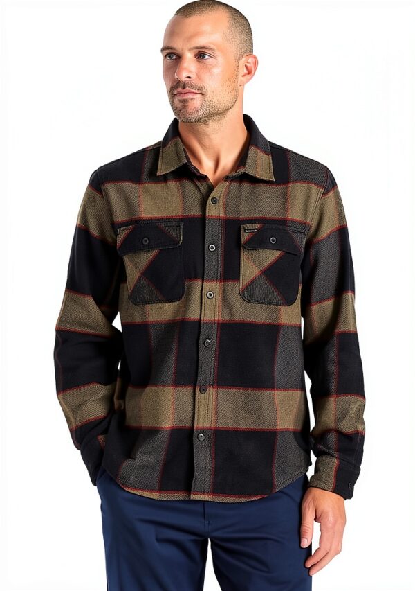 Camicia Uomo Brixton Stampa Personalizzata Vestibilità-0