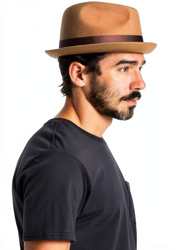 Cappello Fedora Brixton lana feltro tesa larga unisex-4