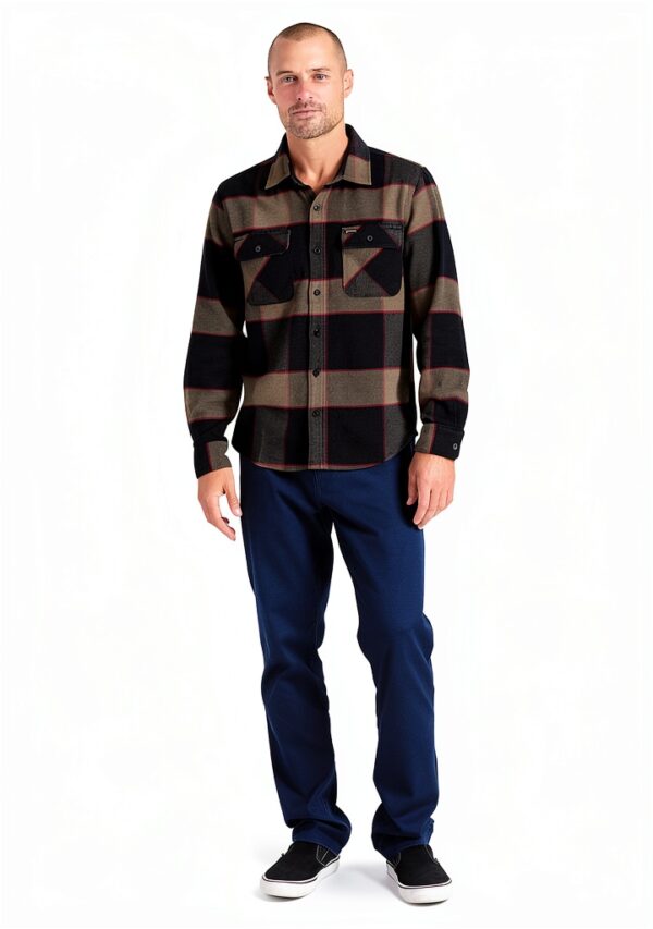 Camicia Uomo Brixton Stampa Personalizzata Vestibilità-3