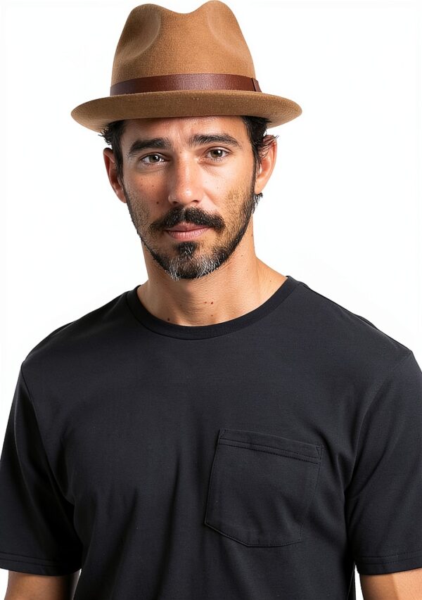 Cappello Fedora Brixton lana feltro tesa larga unisex-3