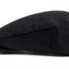 Berretto Newsboy Brixton Nero Twill a spina di pesce unisex-0