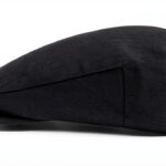 Berretto Newsboy Brixton Nero Twill a spina di pesce unisex-0