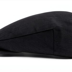 Berretto Newsboy Brixton Nero Twill a spina di pesce unisex-0