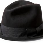 Cappello Fedora Brixton lana feltro unisex nero cammello-0