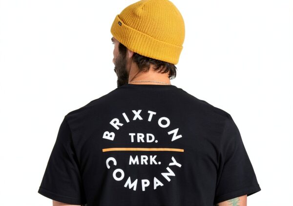 Berretto Becket Brixton acrilico senape unisex-3