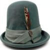 cappello pork pie Brixton in lana nero e verde, modello STOUT-6