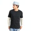 cappello pork pie Brixton in lana nero e verde, modello STOUT-5
