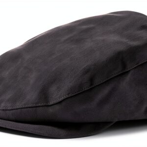 Berretto Brixton Unisex Spina di Pesce Nero Cotone Visiera 4 cm-0