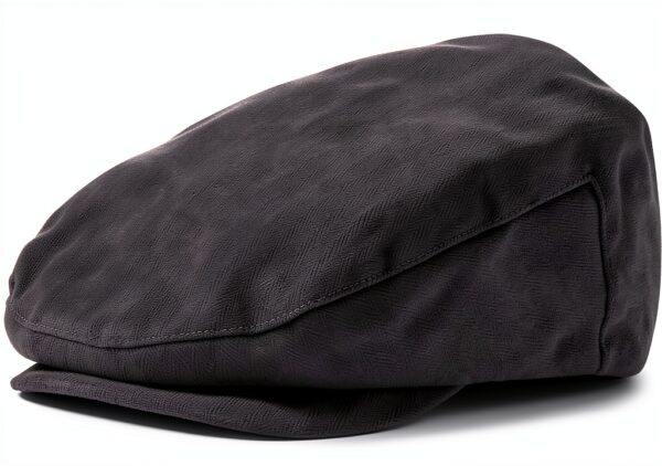 Berretto Brixton Unisex Spina di Pesce Nero Cotone Visiera 4 cm-0