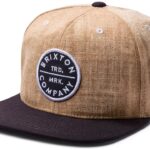 Brixton Snapback Pledge Cappellino da Baseball Unisex Grigio Chiaro-0