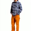 Camicia button-down uomo Brixton plaid, lana vegana, Nero/Carbone-2
