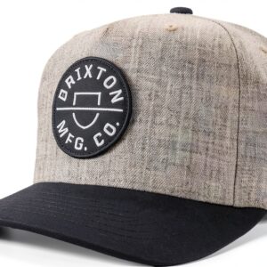 Berretto Snapback Brixton modello 10650 Grigio/Nero Taglia unica-0