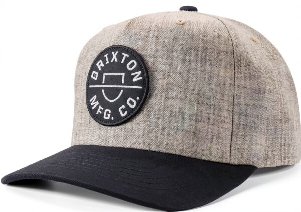Berretto Snapback Brixton modello 10650 Grigio/Nero Taglia unica-0