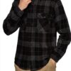 Brixton Camicia Uomo Nero Carbone Botton-down Vestibilità XXL-0