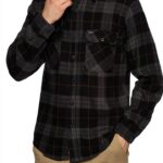 Brixton Camicia Uomo Nero Carbone Botton-down Vestibilità XXL-0