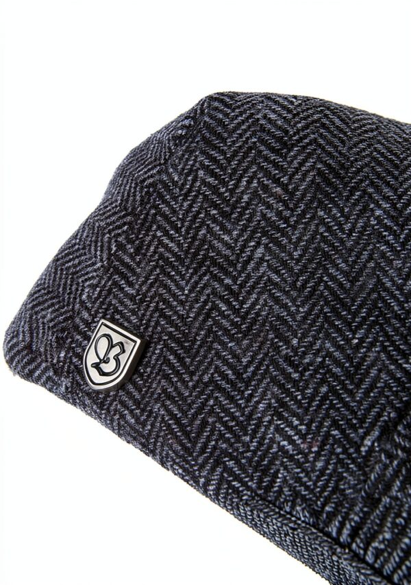 Berretto Newsboy Brixton Nero con tesa a scatto e fodera-3