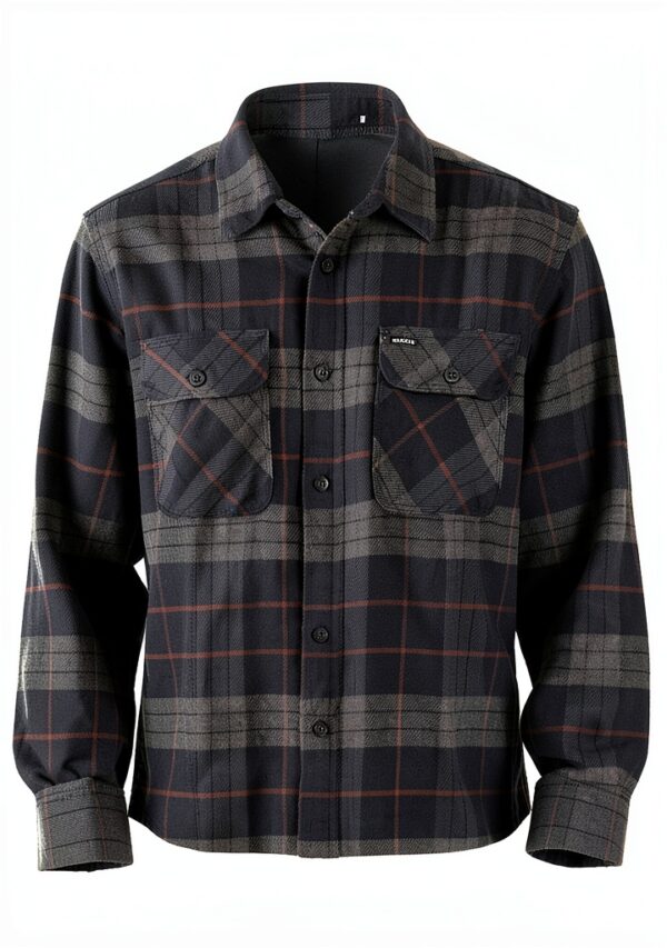 Brixton Camicia Uomo Nero Carbone Botton-down Vestibilità XXL-3