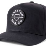 Berretto Snapback Brixton Crest C MP Nero Taglia Unica e Stile Vintage-0