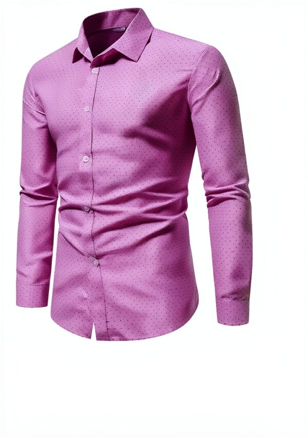 Camicia elegante da uomo Slim Fit, maniche lunghe, colore a scelta-2