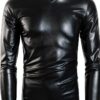 Camicia da Uomo V Neck Metallizzata Slim Fit – Vari colori-0