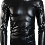 Camicia da Uomo V Neck Metallizzata Slim Fit – Vari colori-0