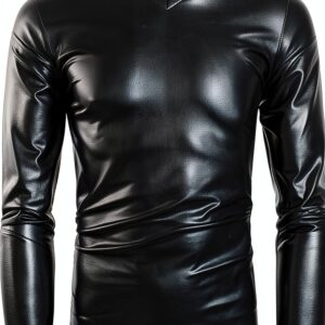 Camicia da Uomo V Neck Metallizzata Slim Fit – Vari colori-0