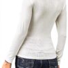 T-Shirt da Donna MQYXGS Top Cotone Manica Lunga Aderente-1