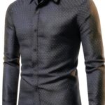 Camicia elegante da uomo a maniche lunghe Slim fit senza stiratura-0