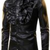 Camicia da uomo a maniche lunghe fit unita colletto button-down-0
