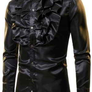 Camicia da uomo a maniche lunghe fit unita colletto button-down-0