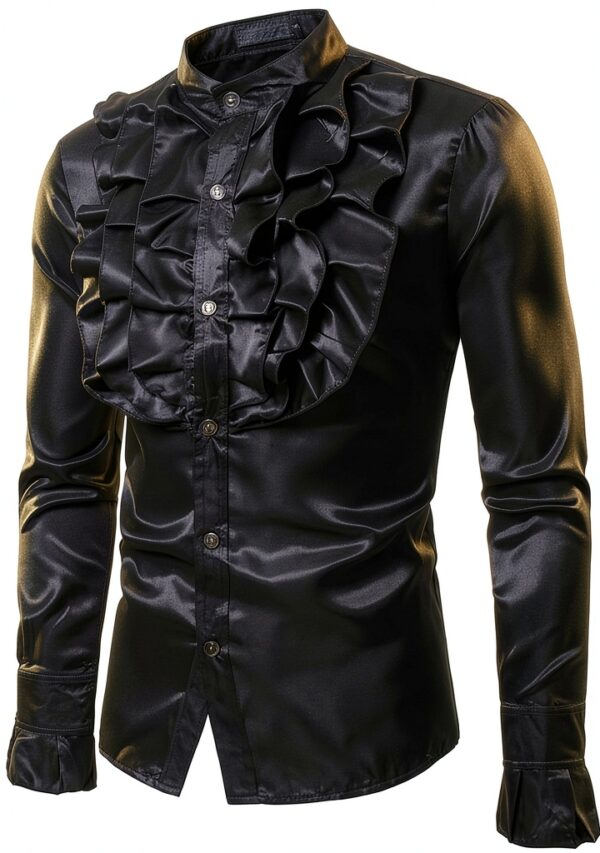 Camicia da uomo a maniche lunghe fit unita colletto button-down-0