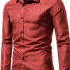 Camicia elegante da uomo a maniche lunghe nero taglia S-0
