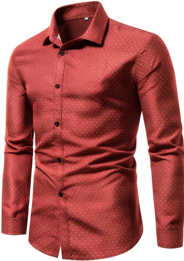Camicia elegante da uomo a maniche lunghe nero taglia S-0