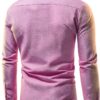 Camicia elegante da uomo a maniche lunghe slim fit senza stiratura-1