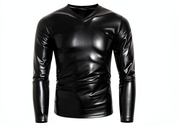 Camicia da Uomo V Neck Metallizzata Slim Fit – Vari colori-3
