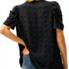 Camicetta chiffon donna Elegante a manica corta con scollo V - MQYXGS-2