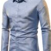 Camicia elegante da uomo Slim Fit, maniche lunghe, colore a scelta-0