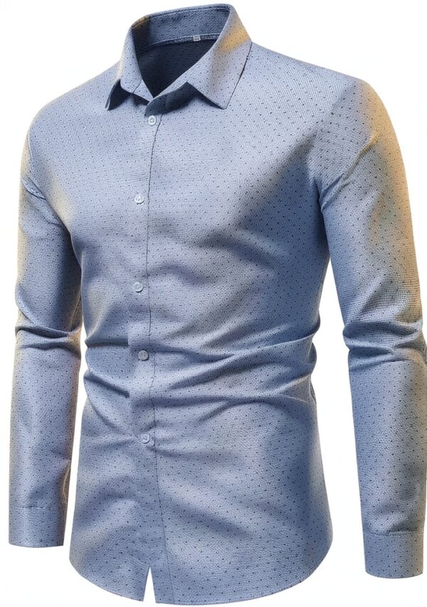 Camicia elegante da uomo Slim Fit, maniche lunghe, colore a scelta-0