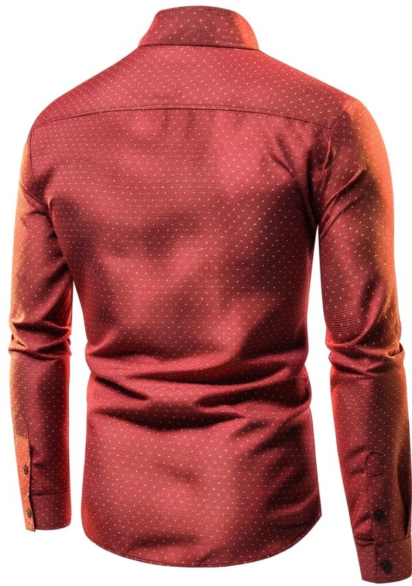 Camicia elegante da uomo a maniche lunghe nero taglia S-1