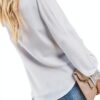 Camicie da Donna a Maniche Lunghe MQYXGS Top Elegante in Pizzo Rosa-1