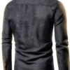 Camicia elegante da uomo a maniche lunghe Slim fit senza stiratura-1