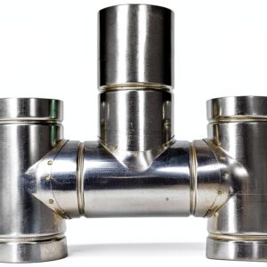 O.V.S. Fumaiolo Lamiera Zincata Ad H Diametro 12 cm Argento-0