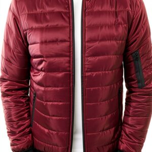 Piumino da Uomo Invernale Caldo Coreano con Cerniera in Cotone-0