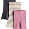 NEXT Ragazza Confezione 3 Leggings Svasati a Coste-0