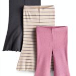 NEXT Ragazza Confezione 3 Leggings Svasati a Coste-0