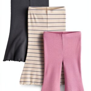 NEXT Ragazza Confezione 3 Leggings Svasati a Coste-0