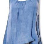 Camicie Larghe Gilet Camicetta più Cotone Ampio Senza Maniche in Lino t-Shirt da Donna Canotte da Donna Camicetta da Donna Camicie Cotone Maniche Lunghe-0