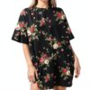 T-Shirt Oversize a Maniche Corte da Donna con Stampa, Girocollo,-3