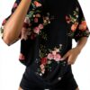 T-Shirt Oversize a Maniche Corte da Donna con Stampa, Tuniche morbide, Girocollo, Casual, morbide, Top Maglietta Scritta Personalizzata Maglietta Coreana Donna T-Shirt Donna Bianca-1